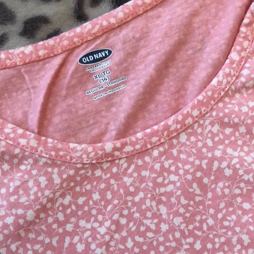 Old Navy Floral Pink A-line Swing Top XL 14 Girls